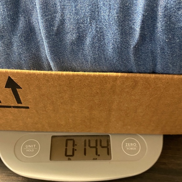 Inner Circle chambray denim maxi dress L full swing tiered skirt pockets cowgirl - Picture 10 of 10